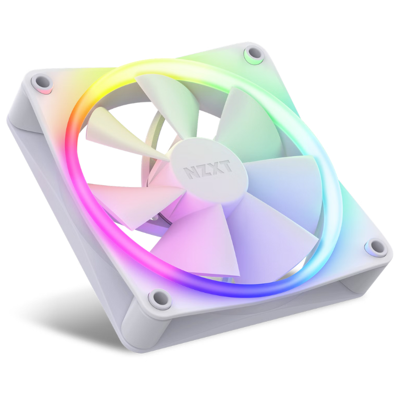 NZXT F120 RGB 120mm RGB Triple Pack Fans & Controller-White