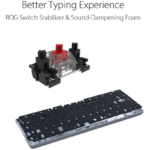 ASUS M602 Falchion Ace White 65% Compact Wired Gaming Mechanical Keyboard RED Switch (Arb/Eng) - الصورة 6