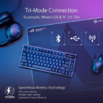 ASUS ROG AZOTH/NXRD/US/PBT, ASUS ROG AZOTH 75% WIRELESS DIY CUSTOM, OLED DISPLAY, HOT-SWAPPABLE RED SWITCHES GAMING KEYBOARD- Black - Image 3