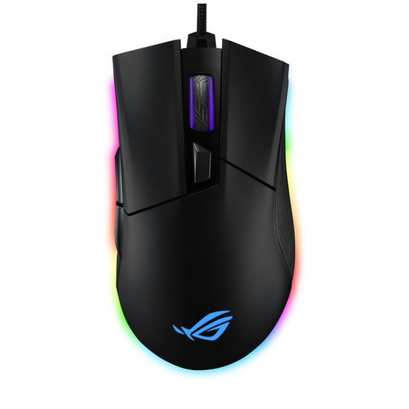 ASUS ROG Gladius II Origin Ergonomic wired optical gaming mouse optimized for FPS, featuring Aura Sync- Black ASUS ROG Gladius II Origin Ergonomic wired optical gaming mouse optimized for FPS, featuring Aura Sync- Black - Image 1