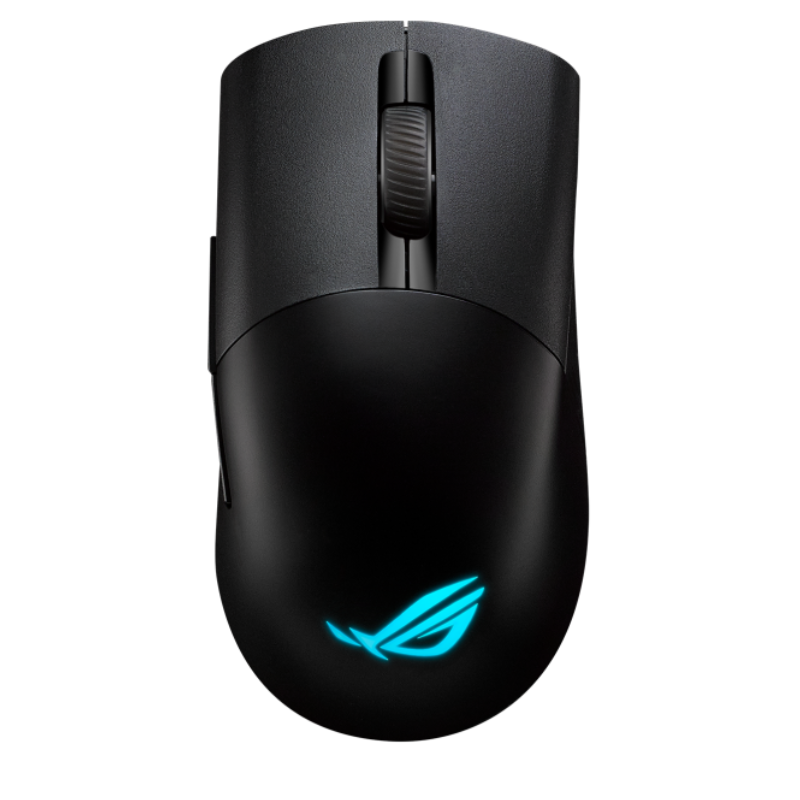 ASUS ROG Keris Wireless AimPoint- Black ASUS ROG Keris Wireless AimPoint lightweight 75-gram wireless RGB gaming mouse features a 36,000 dpi ROG AimPoint optical sensor, tri-mode connectivity, ROG SpeedNova wireless technology, swappable mouse switches, ROG Micro Switches, PBT buttons, ROG Paracord, 100% PTFE mouse feet, five programmable buttons, ROG mouse grip tape- Black - Image 1