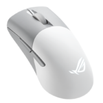 ASUS ROG Keris Wireless AimPoint lightweight 75-gram wireless RGB gaming mouse features a 36,000 dpi ROG AimPoint optical sensor, tri-mode connectivity, ROG SpeedNova wireless technology, swappable mouse switches, ROG Micro Switches, PBT buttons, ROG Paracord, 100% PTFE mouse feet, five programmable buttons, ROG mouse grip tape- White - Image 2