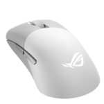 ASUS ROG Keris Wireless AimPoint lightweight 75-gram wireless RGB gaming mouse features a 36,000 dpi ROG AimPoint optical sensor, tri-mode connectivity, ROG SpeedNova wireless technology, swappable mouse switches, ROG Micro Switches, PBT buttons, ROG Paracord, 100% PTFE mouse feet, five programmable buttons, ROG mouse grip tape- White - Image 4