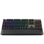 ASUS ROG Strix Scope NX RGB Wireless Deluxe gaming mechanical keyboard with tri-mode connectivity, ROG NX Red/Blue/Brown mechanical switches, PBT keycaps, an aluminum frame, a magnetic wrist rest, & an extended Ctrl key for FPS precision- Black - Image 3