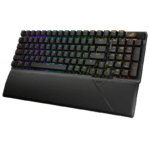 ASUS X901 ROG Strix Scope II 96 Wireless gaming keyboard with tri-mode connection, streamer hotkeys, multifunction controls, hot-swappable pre-lubed ROG NX Snow & Storm mechanical switches, ROG keyboard stabilizers, PBT doubleshot keycaps and silicone dampening foam, three tilt angles, and wrist rest- Black - Image 2