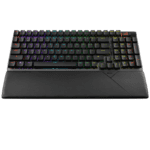 ASUS X901 ROG Strix Scope II 96 Wireless gaming keyboard with tri-mode connection, streamer hotkeys, multifunction controls, hot-swappable pre-lubed ROG NX Snow & Storm mechanical switches, ROG keyboard stabilizers, PBT doubleshot keycaps and silicone dampening foam, three tilt angles, and wrist rest- Black - Image 3