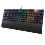 ASUS XA11 ROG STRIX SCOPE II/NXSW/US/PBT, AniMe Matrix™ LED display, Intuitive controls, Almost-instantaneous response: 8000 Hz polling rate provides a 0.125 ms response time—up to 8X faster than other leading gaming keyboards. ROG NX mechanical switches, swappable switches, ROG switch stabilizer, improved acoustics- Black - Image 2