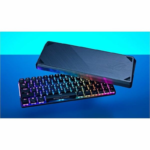 ⁦ASUS FALCHION ACE/NXRD/BLK/AR/ABS, ROG Falchion Ace 65% compact Gaming Keyboard with pre-lubed ROG NX mechanical switches with ROG switch stabilizer, PBT doubleshot keycaps, sound-dampening foam, an interactive touch panel, dual Type-C ports, three keyboard tilt angles, and a cover case- Black⁩ - الصورة ⁦4⁩