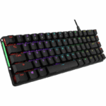 ⁦ASUS FALCHION ACE/NXRD/BLK/AR/ABS, ROG Falchion Ace 65% compact Gaming Keyboard with pre-lubed ROG NX mechanical switches with ROG switch stabilizer, PBT doubleshot keycaps, sound-dampening foam, an interactive touch panel, dual Type-C ports, three keyboard tilt angles, and a cover case- Black⁩ - الصورة ⁦5⁩