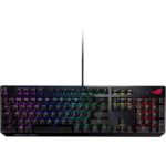 ASUS XA11 ROG STRIX SCOPE II/NXSW/AR/ABS, ROG Strix Scope RGB wired mechanical gaming keyboard with Cherry MX switches, aluminum frame, Aura Sync lighting, and additional silver WASD for FPS games- Black 