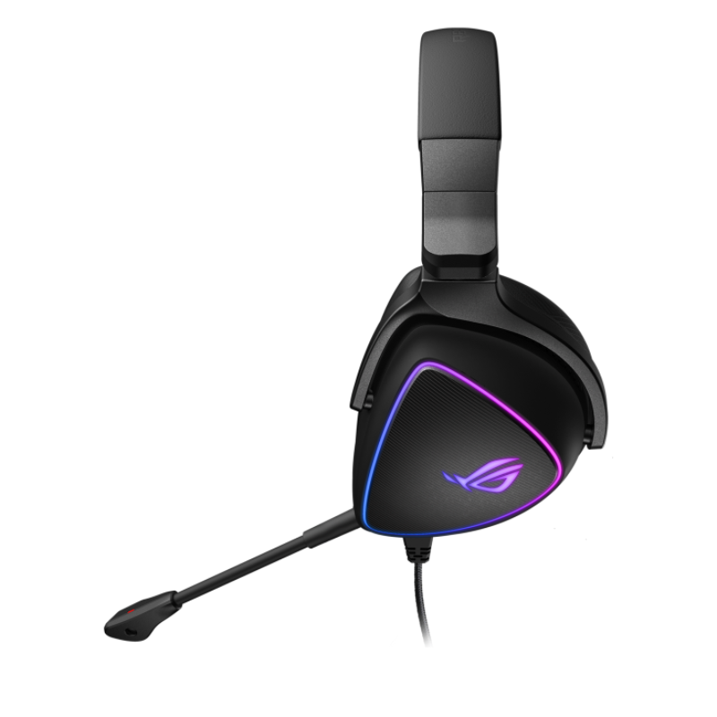 ROG Delta S Lightweight USB-C gaming headset with AI noise-canceling mic, MQA rendering technology, Hi-Res ESS 9281 QUAD DAC, RGB lighting, compatible with PC, Nintendo Switch™ and Sony PlayStation®5 ASUS ROG Delta S Lightweight USB-C gaming headset with AI noise-canceling mic, MQA rendering technology, Hi-Res ESS 9281 QUAD DAC, RGB lighting, compatible with PC, Nintendo Switch™ and Sony PlayStation®5- Black - Image 1