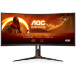 AOC Curved Gaming Monitor 34'',WQHD,180Hz,VA,1ms- Black/Red - Image 2