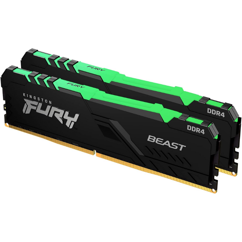 Kingston Technology FURY Beast RGB memory module 16 GB 2 x 8 GB DDR4 3200 MHz Kingston Technology FURY Beast RGB memory module 16 GB 2 x 8 GB DDR4 3200 MHz - Image 1