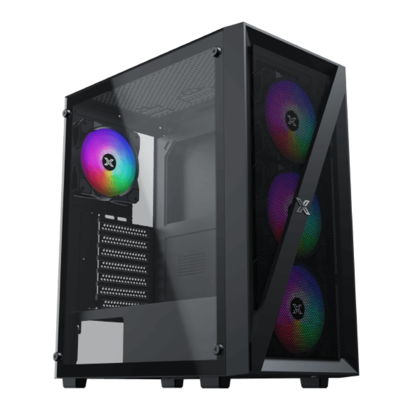 Xigmatek Blade - Black Arctic ATX Gaming Case – Mid-Tower with ARGB Support & USB 3.0-Black Xigmatek Blade Black Arctic ATX Gaming Case Mid-Tower with ARGB Support & USB 3.0- Black - Image 1